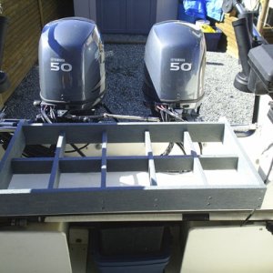 Downrigger mounting plates on Sea Ram