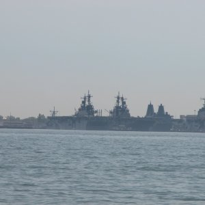 Media '(Sea Angel) Right at home with the navy' in album '(Sea Angel) Sweet ride south down the James River from the Pagan River to the James River Bridge as we approach the Newport News Shipyard and coal piers'