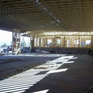 Inside the garage.