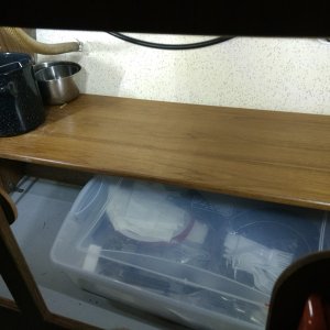 Media 'Here's the cabinet at night.' in album '3 LED pods for inside the gallery cabinet'