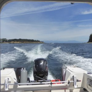 Rounding Newcastle island heading into Nanaimo