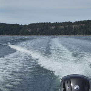 Making my way against a 4 knot current at Dodd Narrows