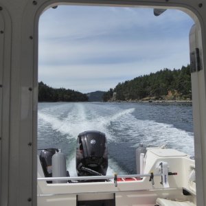 Exiting Dodd Narrows southbound