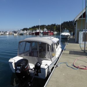 Fuel stop at Cap Sante