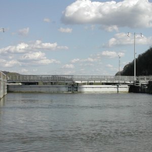 At the top of the lock