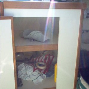 Inside of the new port cabinet.