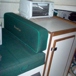 Removed "Barber Chair" now gives room for toaster oven.