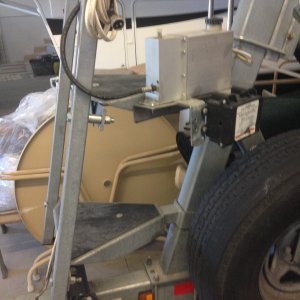 Elect/Hydraulic brake actuator moved to step