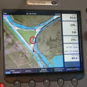 GPS showing nav aids