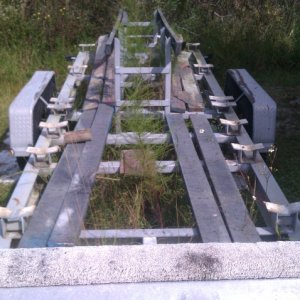 Removed the old bunks so I can relocate the brackets