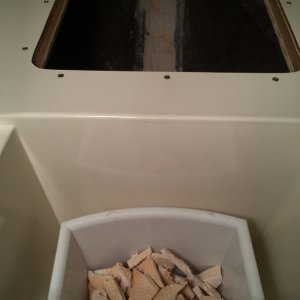 037 when I installed the deck pipe and the anchor locker drain I checked it for potential leaks - now I have access and if it did leak i\'ll know soon enough
