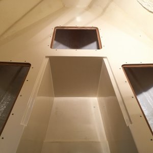 043 it\'s certainly not the most accessible storage  but will be good deep storage and will add needed weight to the bow area