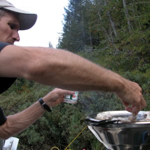 (primative) grilling oysters