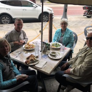 Enjoying lunch at Sanfords Hollerbachs Willow Tree Cafe