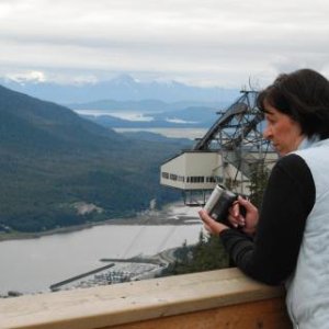 Dee on Mount Roberts, 3400 ft elev.  Juneau.  This entire area was covered with ice during the great ice age