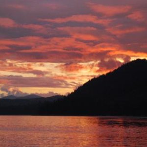 Media 'Sunset on the way back to Wrangell' in album 'Seven Sisters Mountain Range, British Columbia'