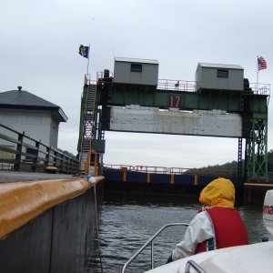 Lock 17 before draining. This is the deepest lockon the NY canal system.