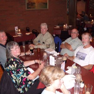 Our last meal together in Troy at a good Italian restaurant. About this time, we were all filled up...literally!
