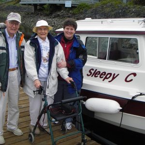 Mom and Dad out for a ride in "Sleepy-C"