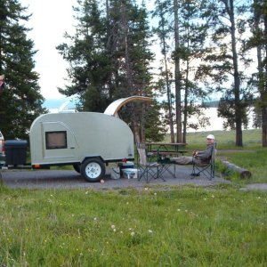 Our First Teadrop camper build 4X8. Warm dry camping on a budget.