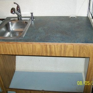Finished galley countertop & new faucet