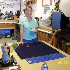 Making interior window canvas-and coffee!