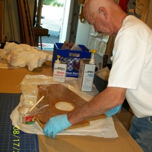 Fabricating the backing plate for the windlass