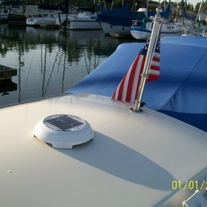 Solar vent prevents condensation in cabin
