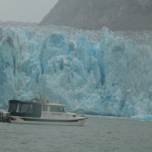 in front of dawes glacier