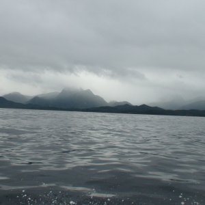 View of Yacobi Island from the Alaska Gulf taken while we made our first circumference of it