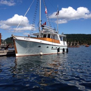Garden trawler yacht at Ladysmith