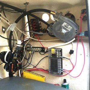 New ATC fuse block and negative bus bar.