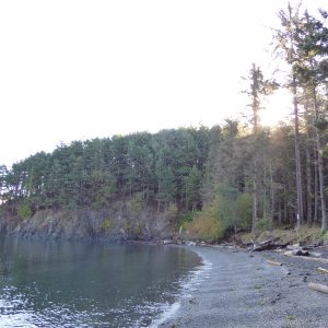 Cove on the East side of the island with 4 state park buoys