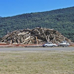 The lakes log pile