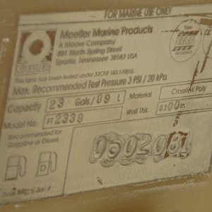 New Moeller fuel tank, 23 gal