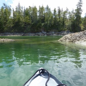 Exploring Prideaux Haven by dinghy