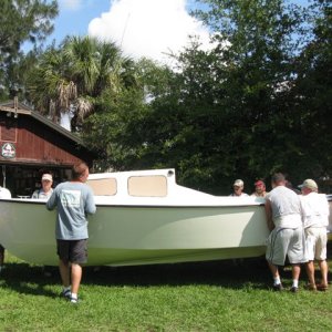 (033 33)  Jack is about 80 and this is not the first boat he has built.  Perfect for the Indian River.