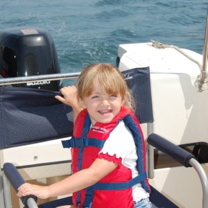 Lili enjoying a harbor cruise