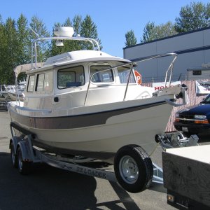 Leaving factory for sea trial with Scott Mathews