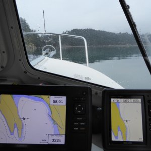 Exploring Chuckanut Bay...apparently a good anchorage up ahead.