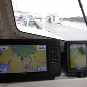 Back at the barn. 76.6 nm on this trip. Now at 325 hours on the Mercury 90.