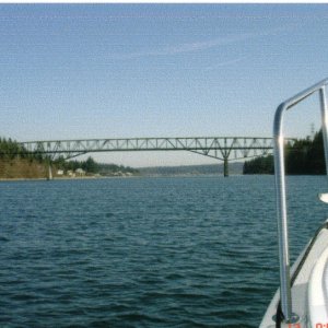 (R/J): Approaching the bridge after leaving Poulsbo.