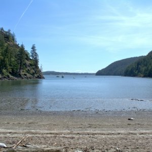One last look at Eagle Harbor before setting out on my hike