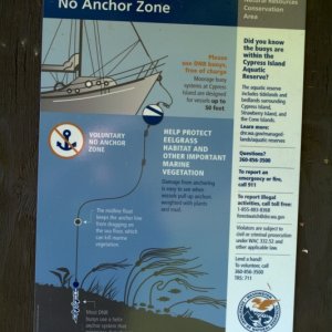 Reminder not to anhor in Eagle Harbor.  The buoys are free.