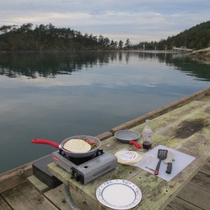My view of Fossil bay while eating dinner