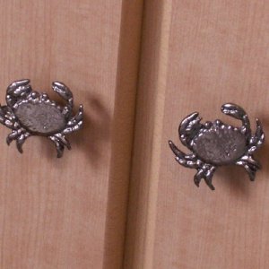 Crabs on Entertainment Center Cabinet