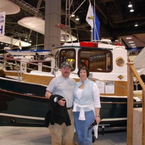 Don and Dee looking at a new Ranger 21 Tug