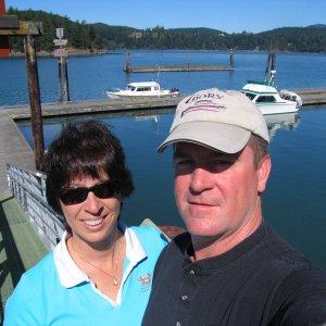 Don and Dee our first year with our new C-Dory 2005 (Cornet Bay)