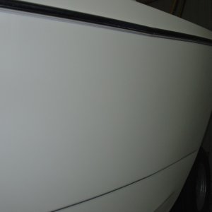 Both previous drains are plugged and gel coated for a clean look.