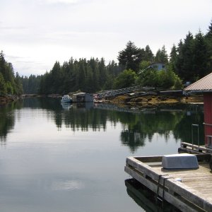 The back chuck and skiff passage to Port Protection.